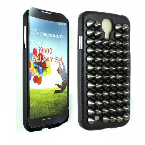 Wholesale Samsung Galaxy S4 3D Spike Punk Studs Case (Black)